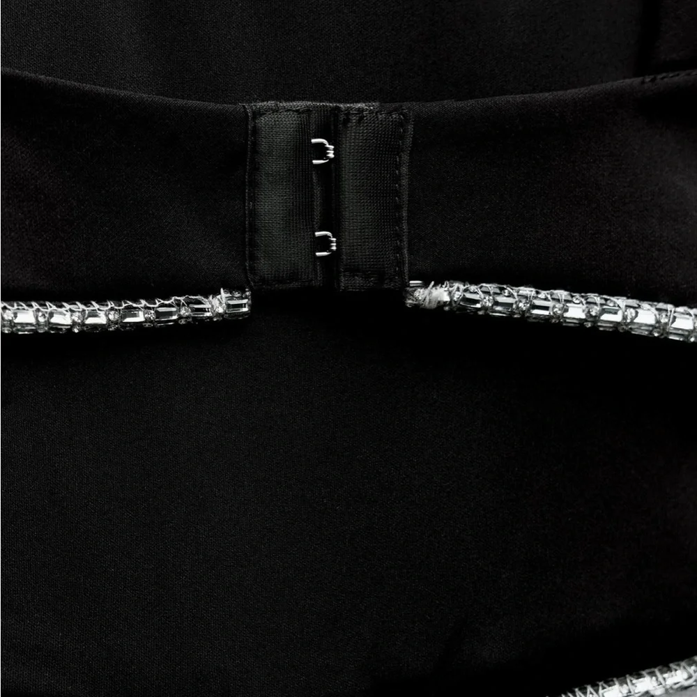 Zara limited edition rhinestone jewel cut out top - Picture 9 of 10